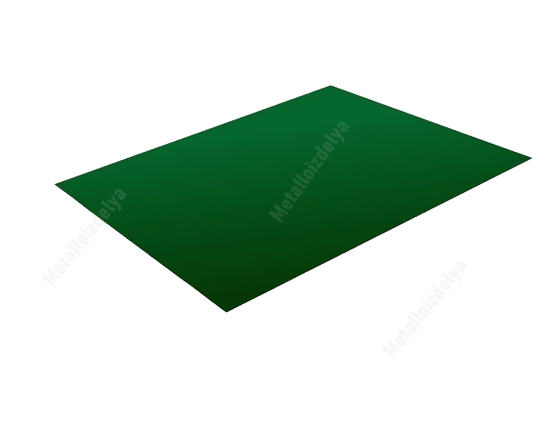 Плоский лист в пленке 0,45мм 1250х2000 RAL 6005 Зелёный мох