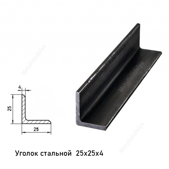 Уголок стальной 25х25х4