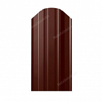 Штакетник металлический полукруглый слим 0,4мм х 97мм х 1500мм 8017/8017 Шоколадно-коричневый